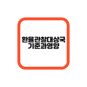 환율관찰대상국