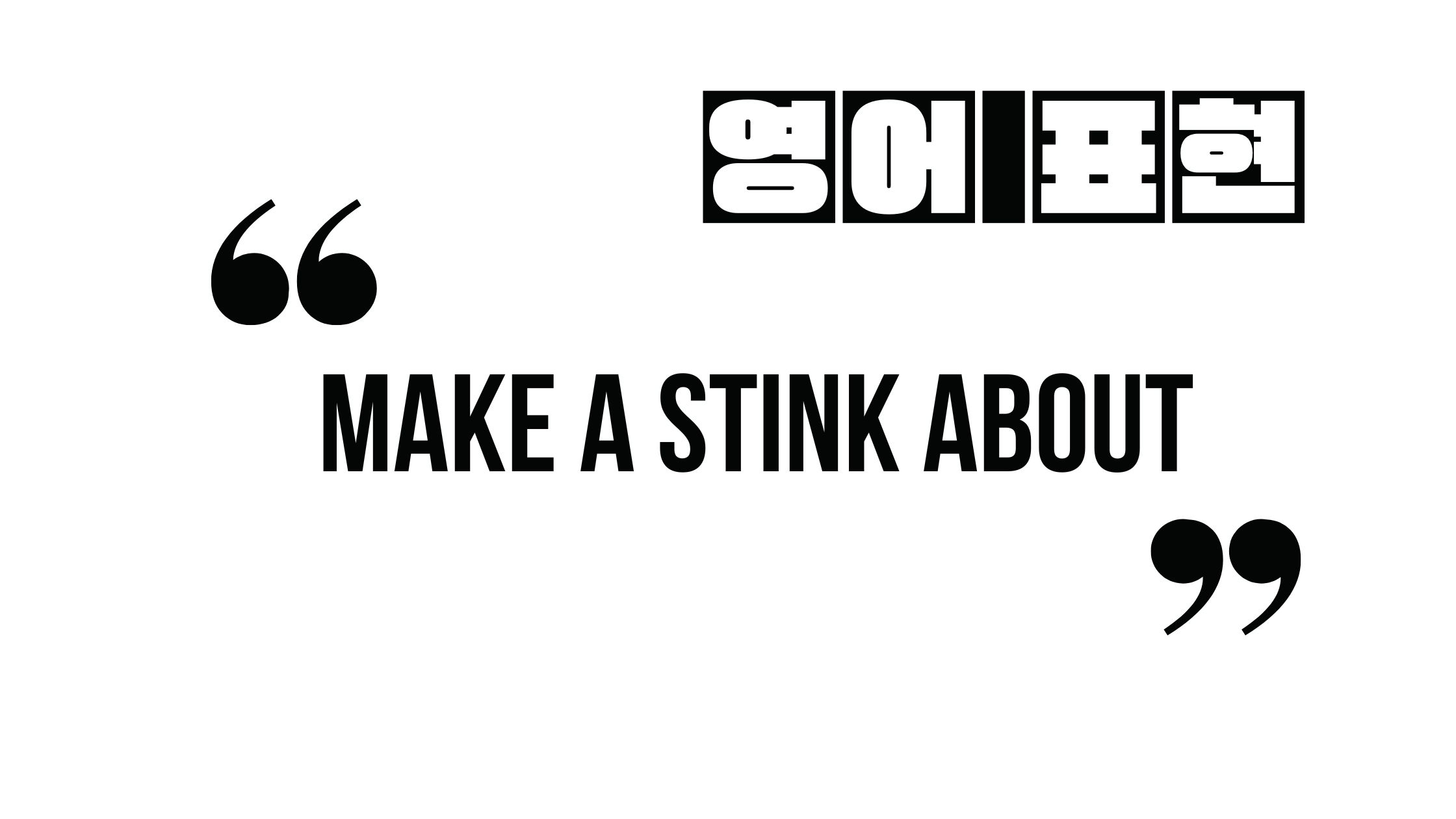  (알아두면 유익한 영어 표현) make a stink about