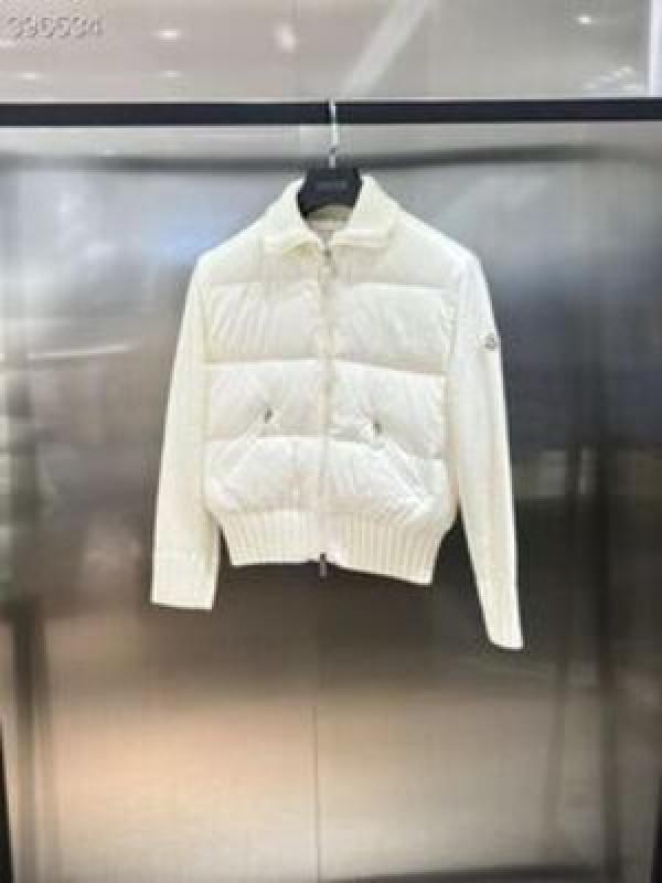 Moncler 여성용 니트 숏 패딩 집업 자켓
