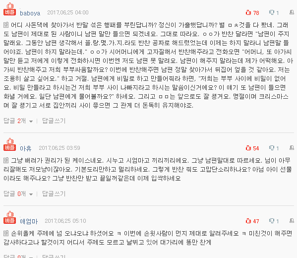  네이트판 레전드 - 후리카케 때문에 시누와의 다툼