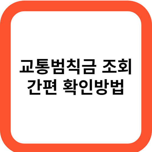 교통범칙금 조회