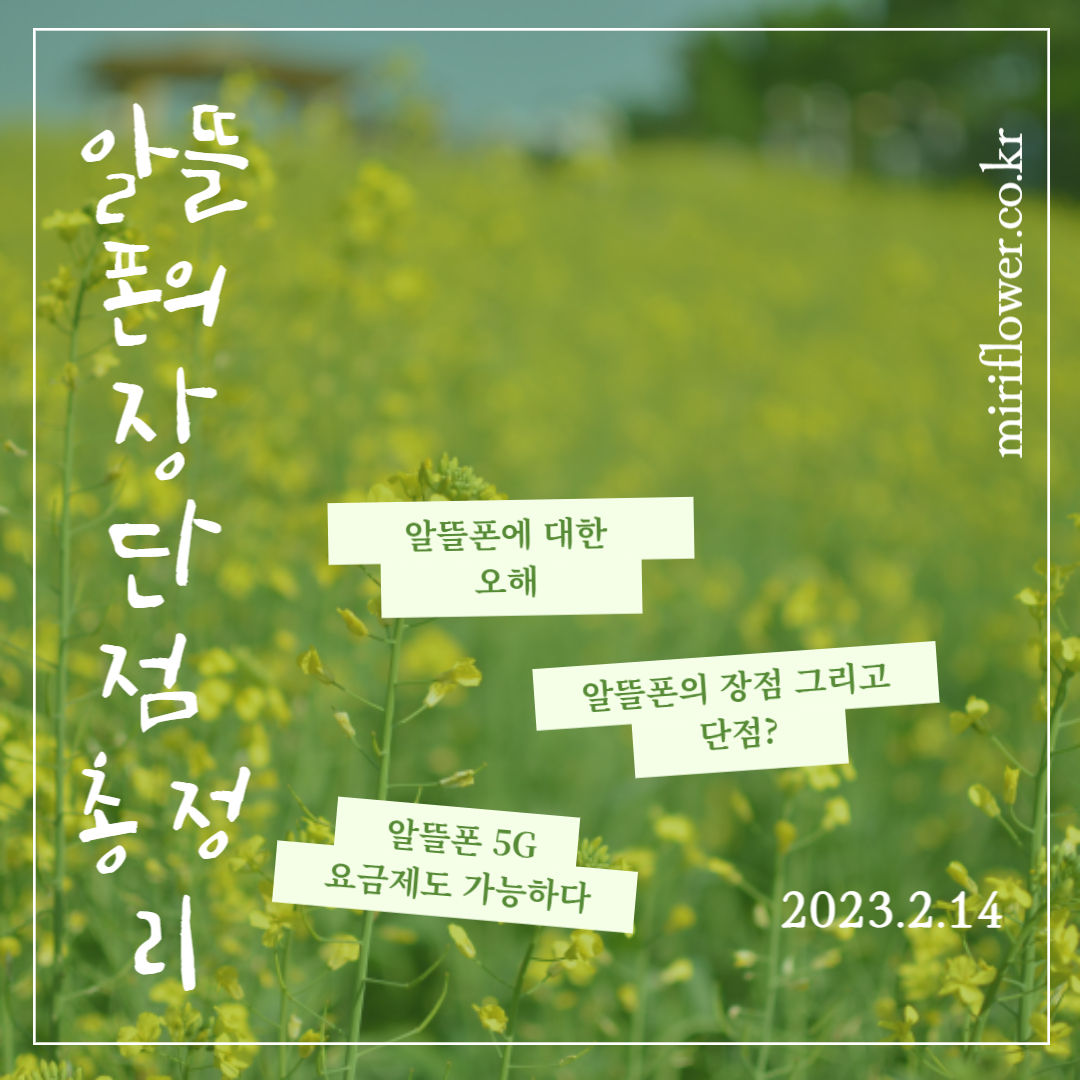  대부분 잘못 알고 있는 알뜰폰 요금제 장단점 총정리 2023