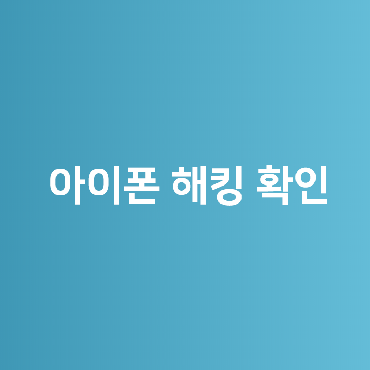  아이폰 해킹 확인