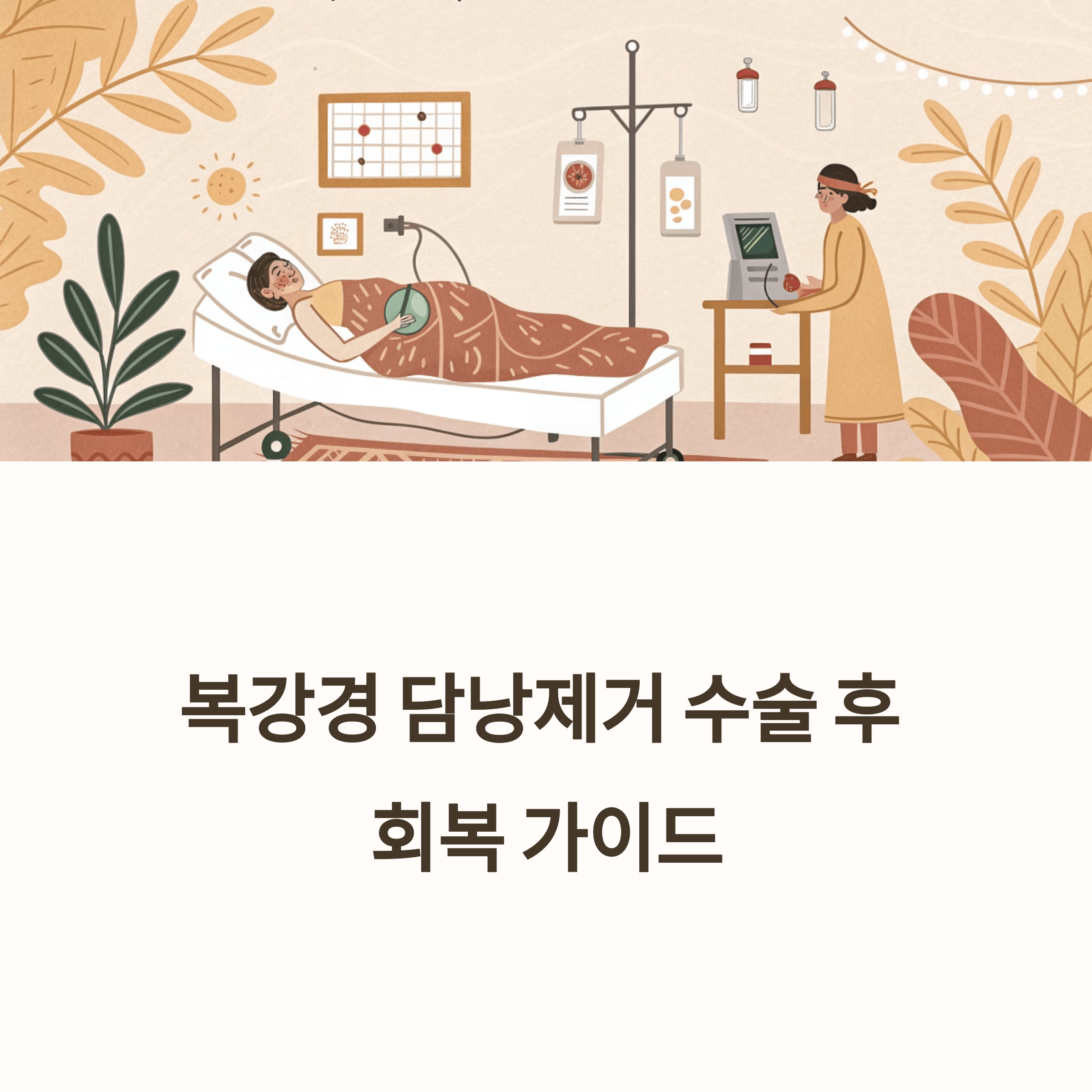 복강경 담낭제거 수술 후 회복 기간, 단계별 일정 정리