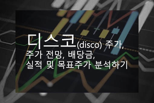  디스코(disco) 주가, 주가 전망, 배당금, 실적 및 목표주가 분석하기