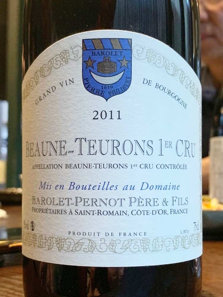 Domaine Barolet-Pernot Pere & Fils Beaune-Teurons 1er Cru 2011