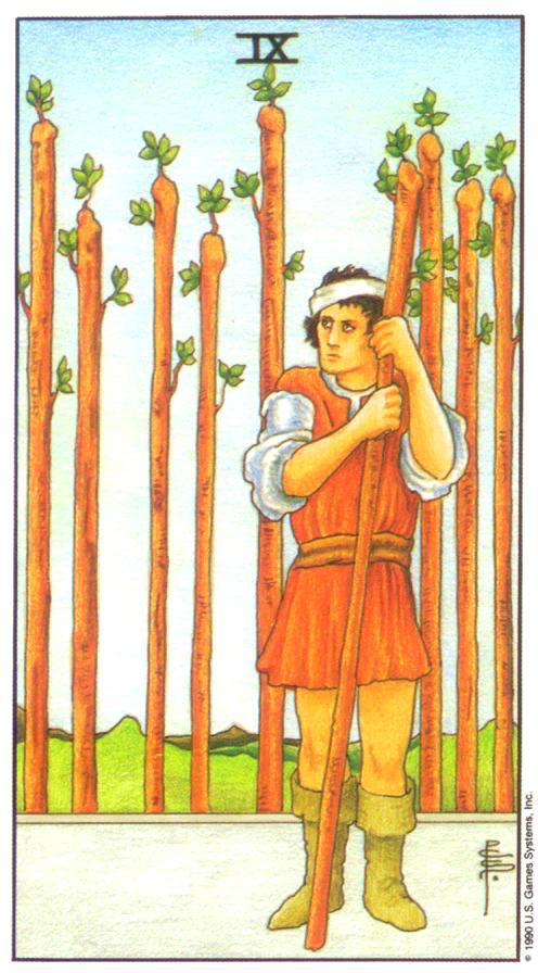  [마이너/완드/정방향] Nine of Wands (완드 9번) 해석/풀이/키워드/정리