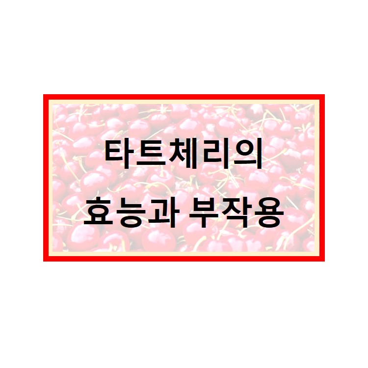  타트체리의 효능과 부작용