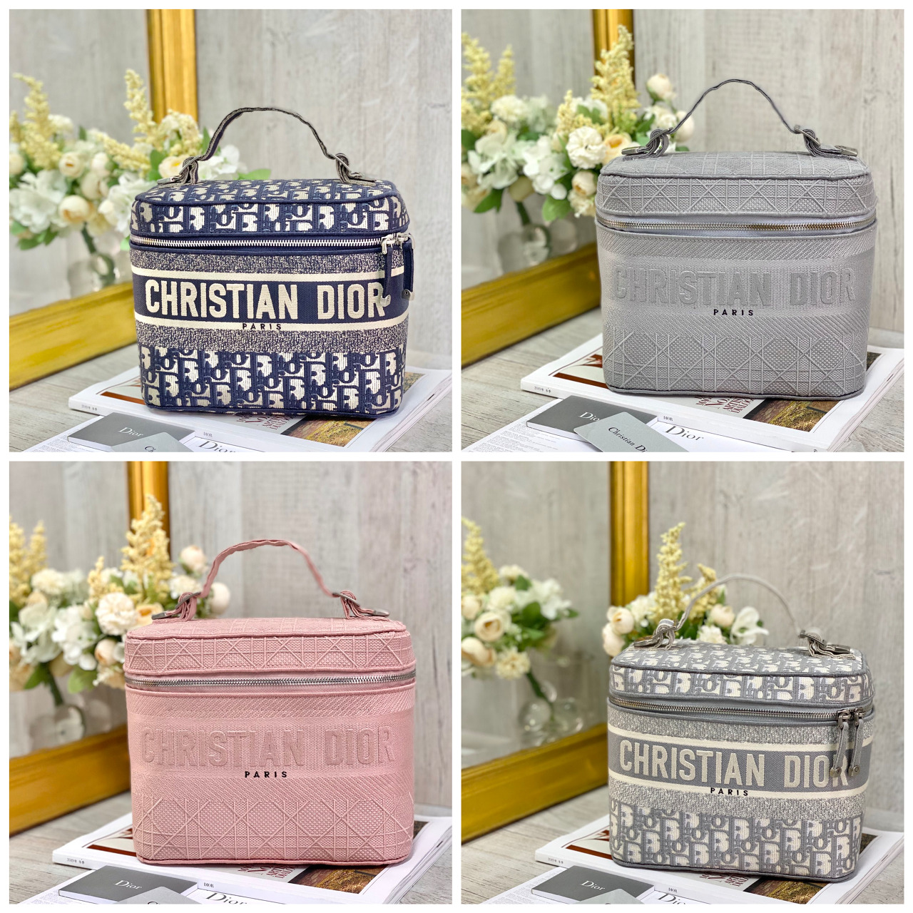 [DIOR] 디올 오블리크 빈티지 파우치백 M9039 (4 COLOR)