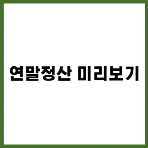 연말정산 미리보기