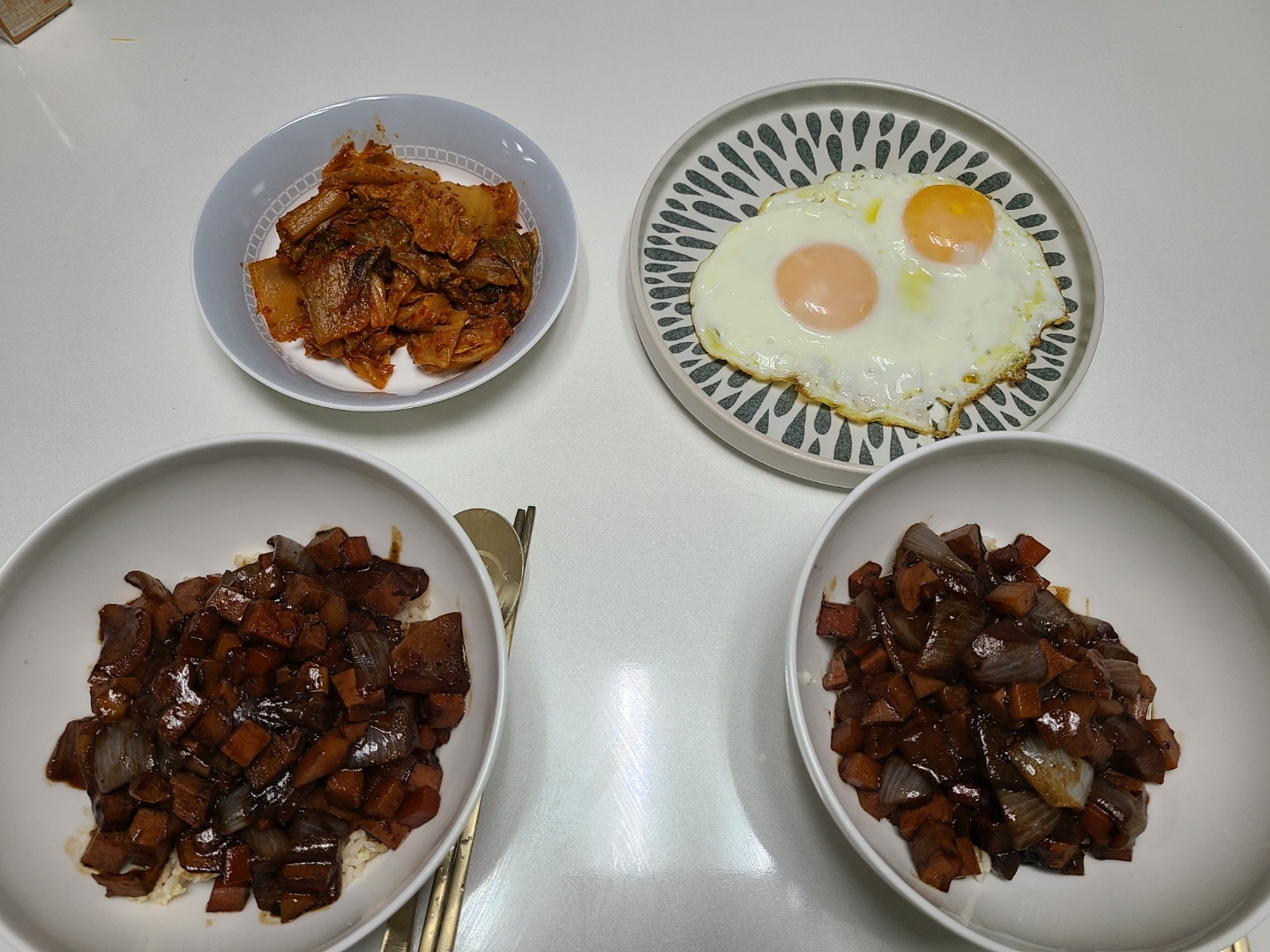  짜장밥만들기!오뚜기 직접볶은간짜장, 고형짜장 레시피, 볶음김치