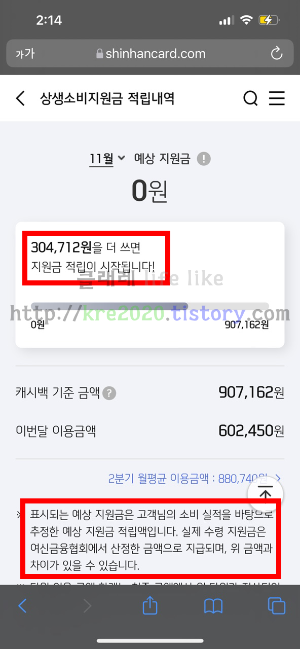  직접하는 상생소비지원금 11월 지급액 확정 후기 (feat. 적어..) #3