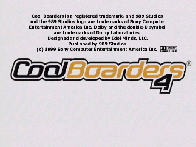  989 Studios - 쿨 보더스 4 북미판 Cool Boarders 4 USA (플레이 스테이션 - PS - iso 다운로드)