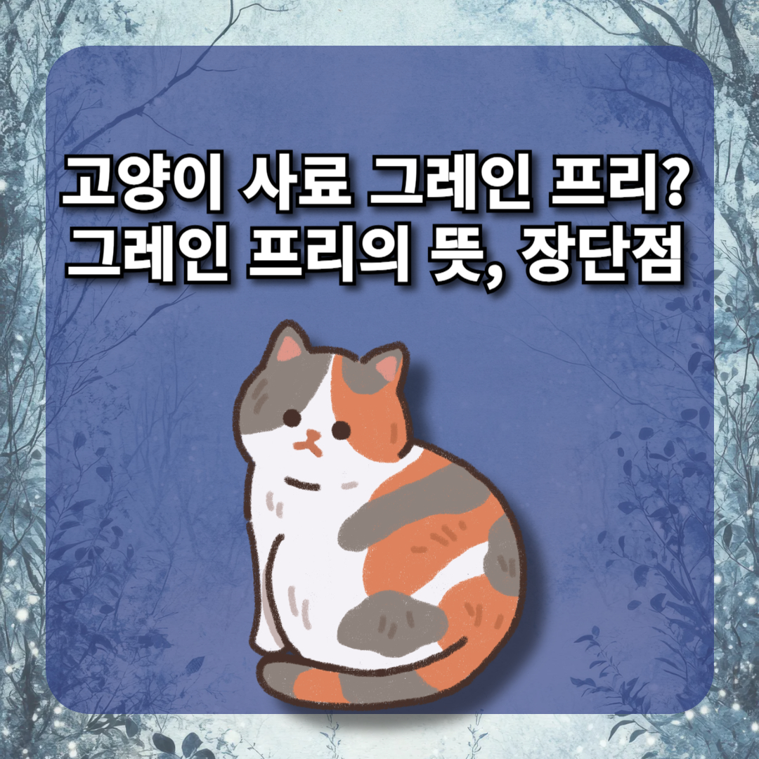 고양이 사료 그레인 프리? 그레인 프리의 뜻, 장단점