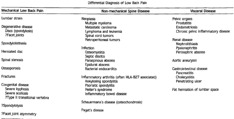 mechanical 근골격계 통증의 원인은 무엇일까?