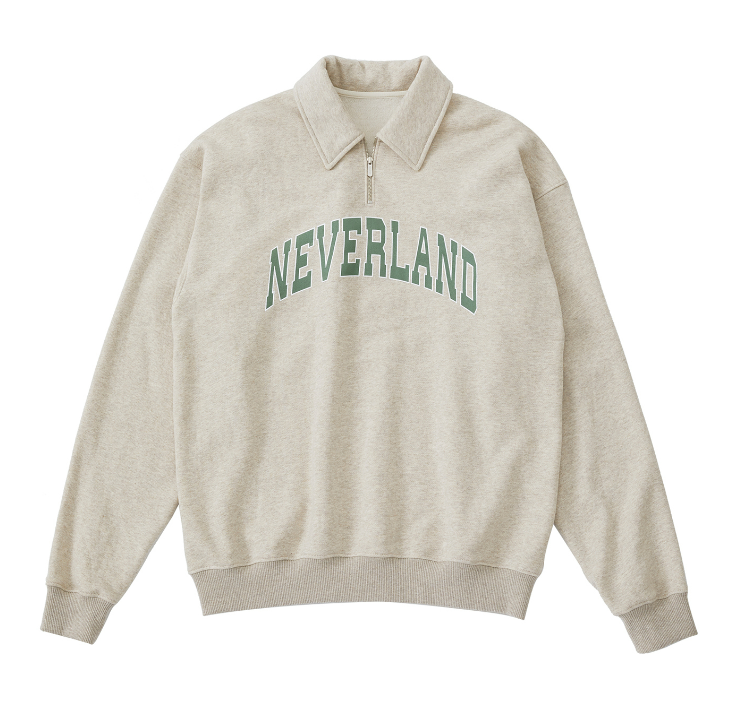 MUDIDI Lettering zip sweat shirt 002 Green