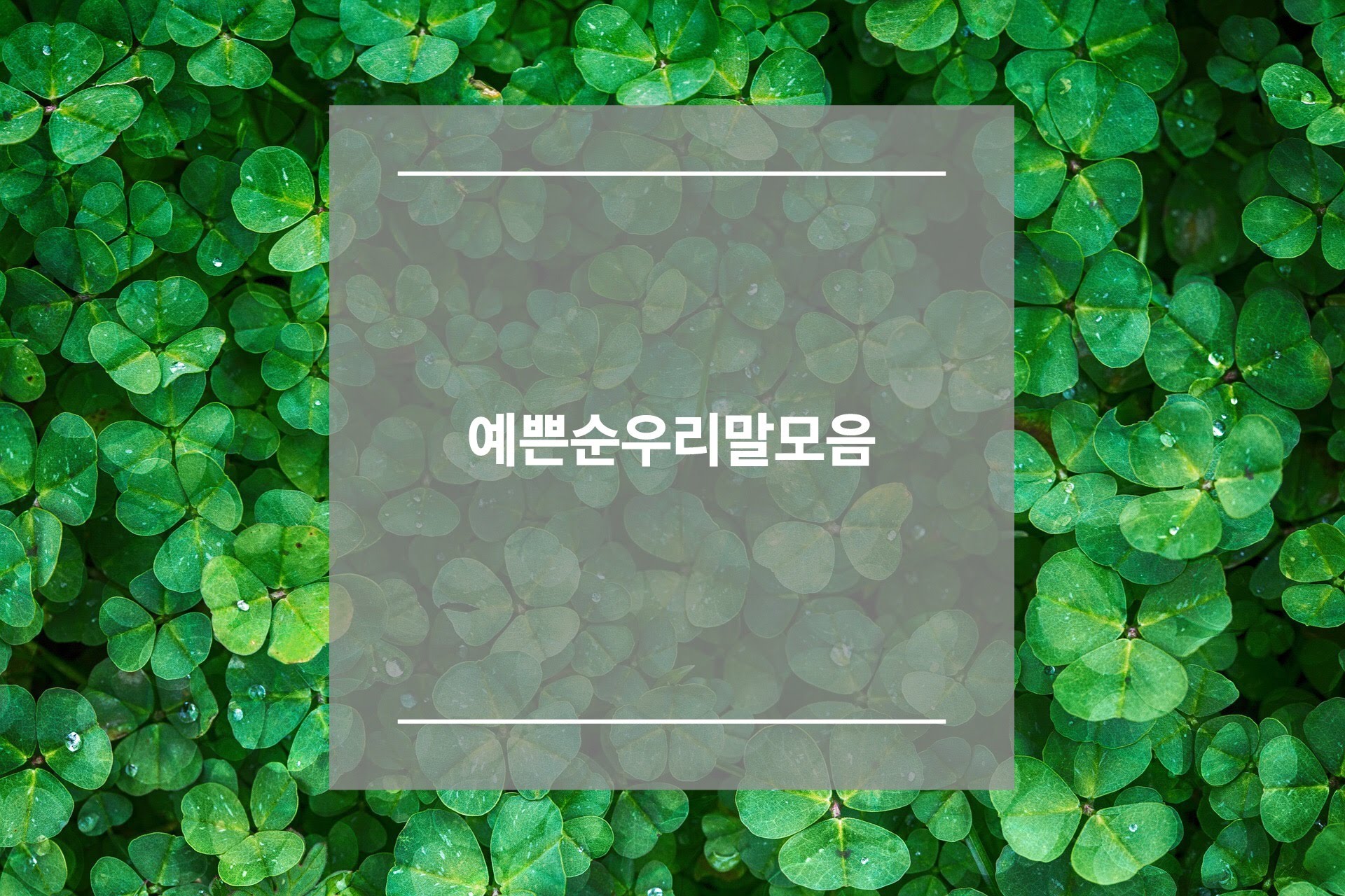  예쁜순우리말모음,한글이름,태명