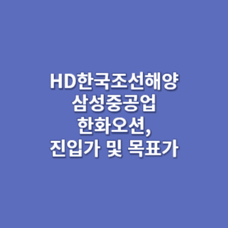 HD한국조선해양,삼성중공업,한화오션
