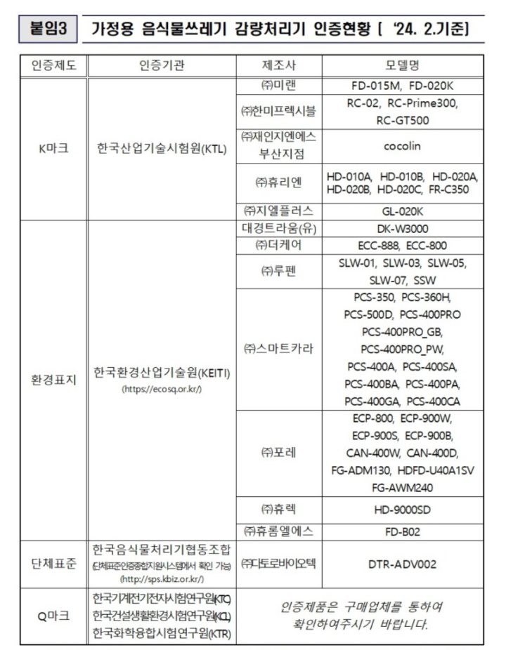 음식물-쓰레기-처리기-지원-모델