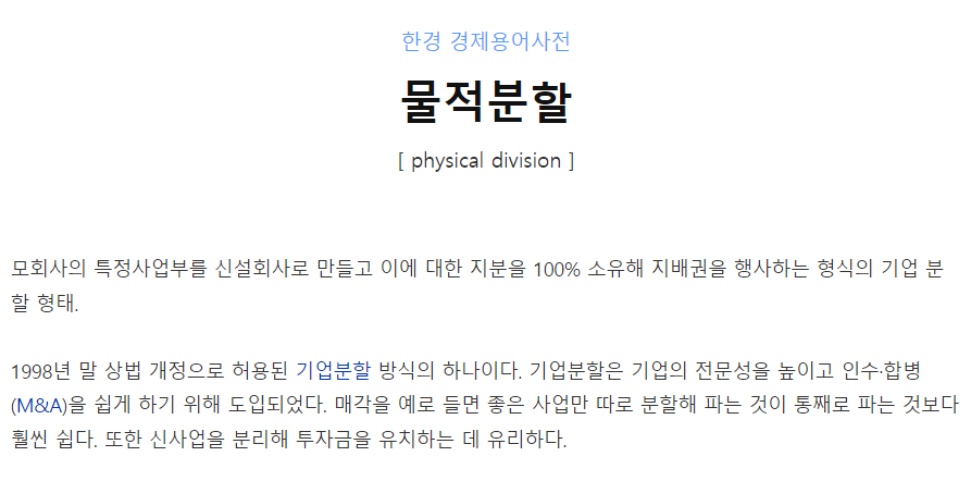 물적분할