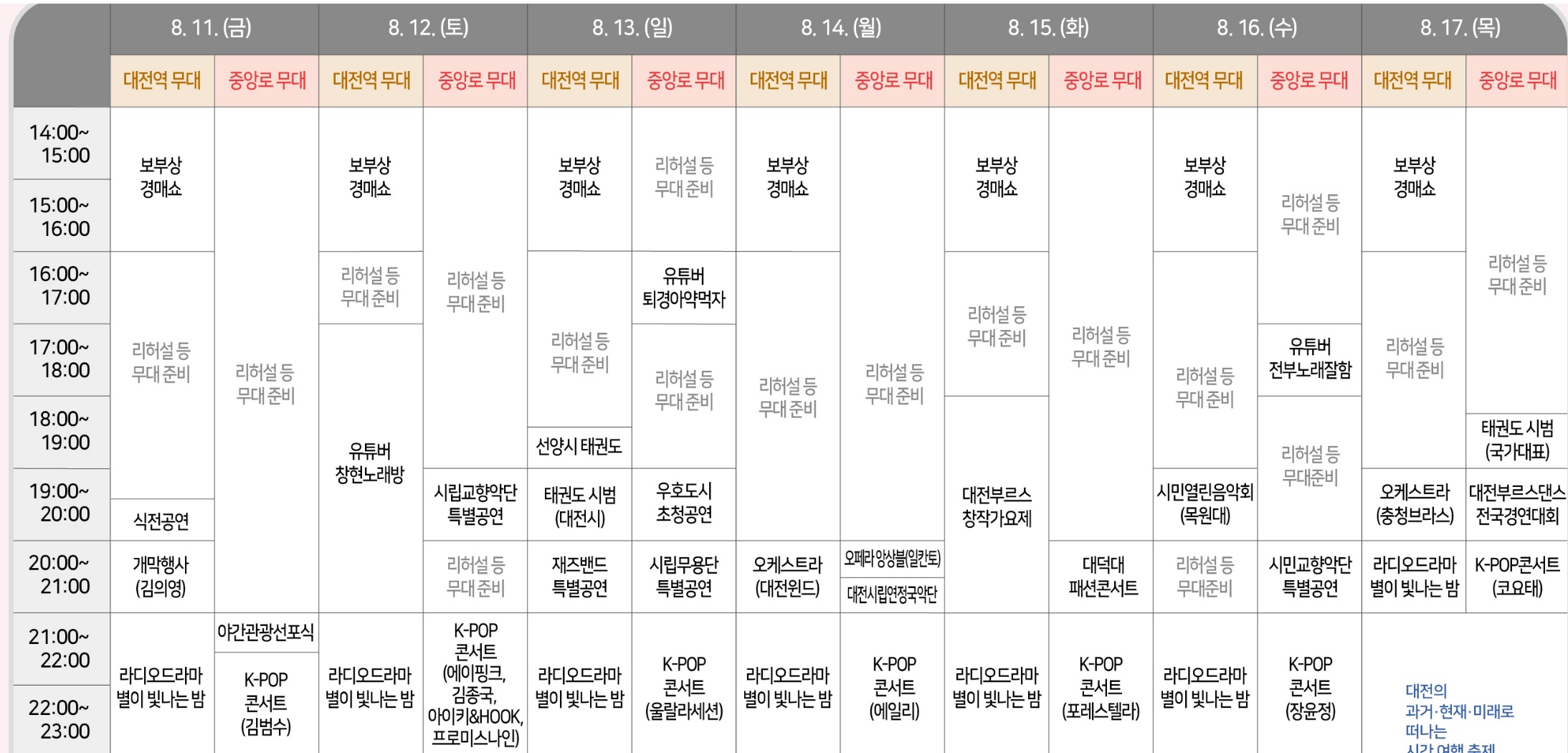 대전 0시 축제