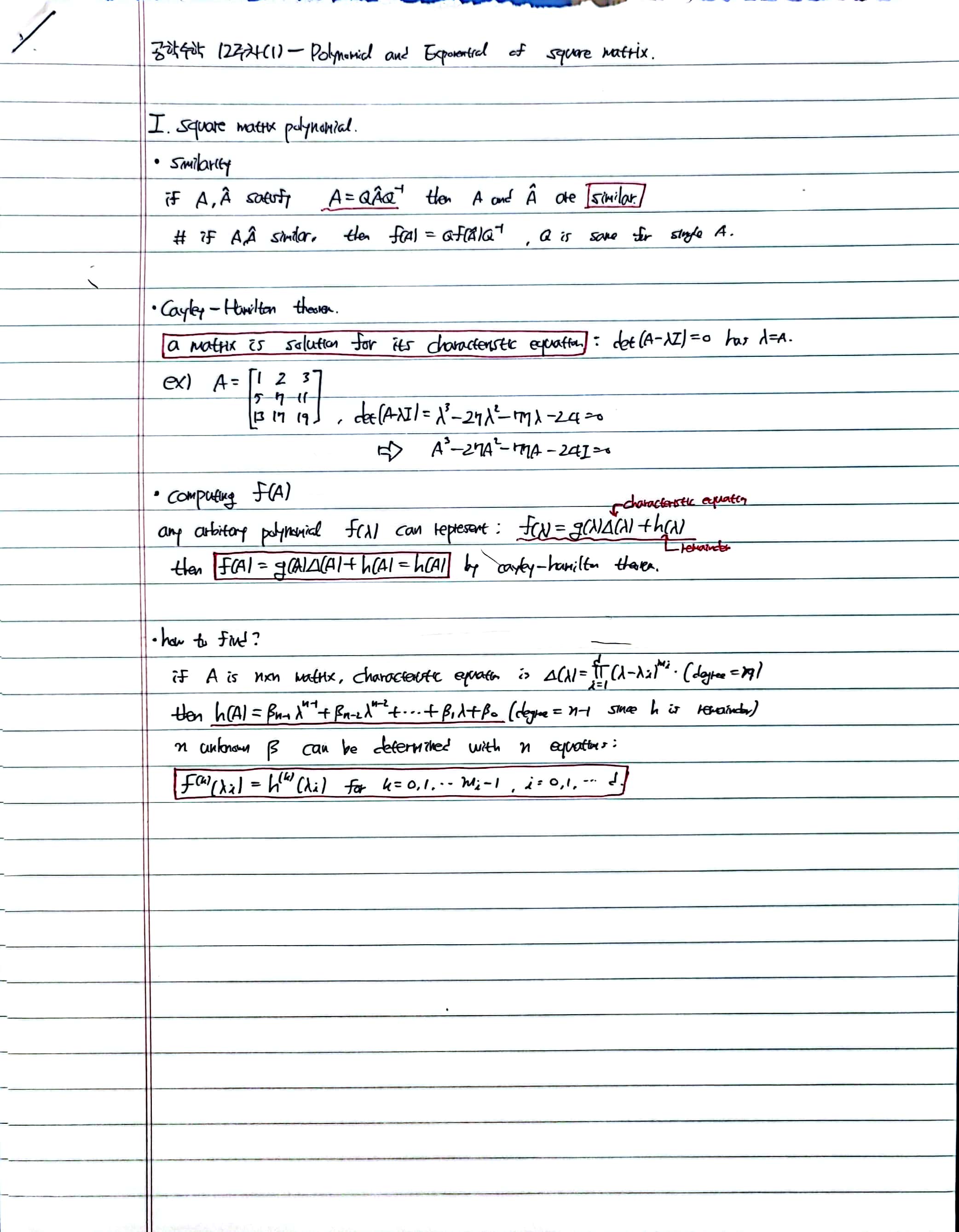  Polynomial & Exponential of Square matrix