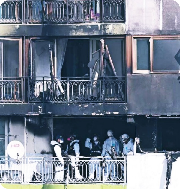  군포 아파트 인테리어 공사 화재로 날벼락...2명 사망