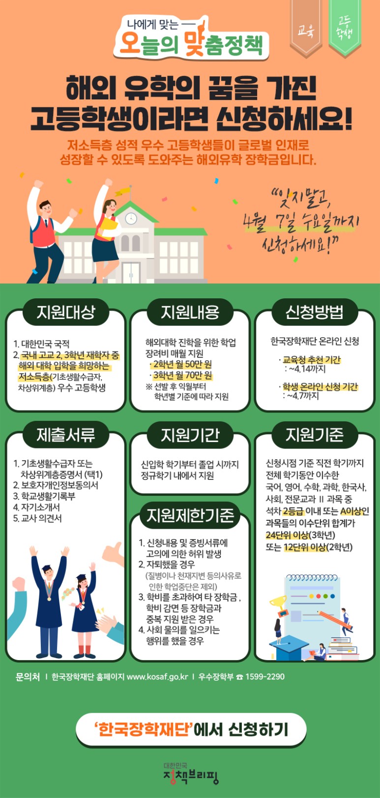  해외 유학의 꿈을 가진 고등학생이라면?