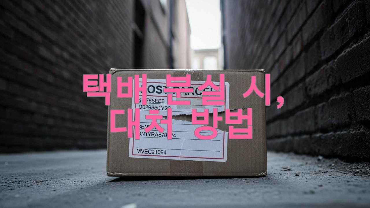 택배 분실 시, 당황하지 마세요! 현명한 대처 방법