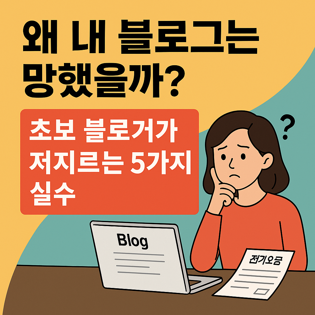 블로그 실패 이유 요약 이미지