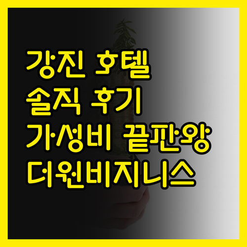 강진 더원비지니스 호텔 가성비 끝판왕