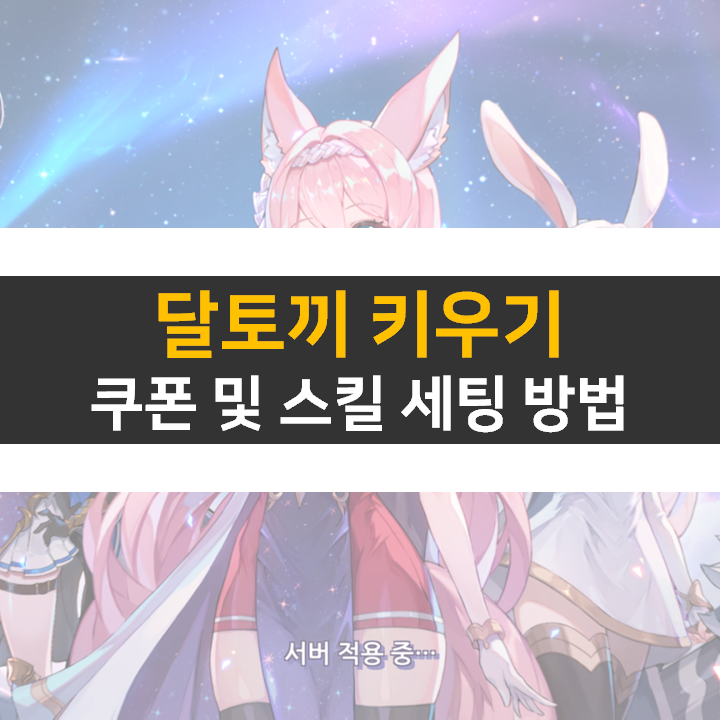  달토끼 키우기 쿠폰 및 스킬 세팅 방법 방치형 모바일 게임 공략