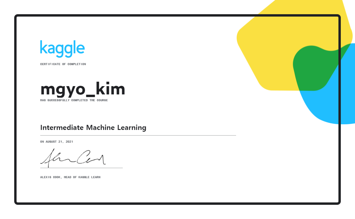  Intermediate Machine Learning Certificate