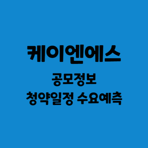 케이엔에스 공모주