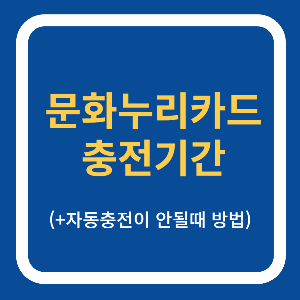 문화누리카드 충전기간