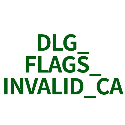 DLG_FLAGS_INVALID_CA 오류를 해결하는 방법! 