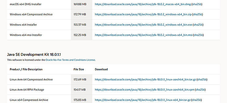 java-18-ver-윈도우-설치-링크-표시