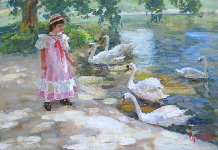 Vladimir Gusev&#44; Russian&#44; Plein-air&#44; Figurative Painter&#44; 1957