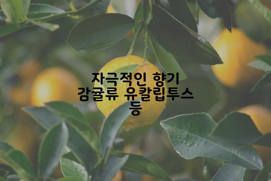 자극적인 향기 감귤류 유칼립투스 등