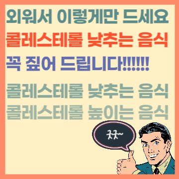 콜레스테롤 낮추는 음식