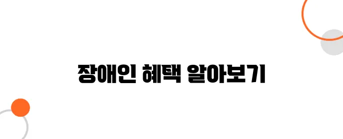 장애인 정부지원금 – 생활비 지원부터 복지 혜택까지