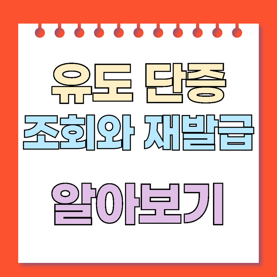 유도 단증 조회와 재발급