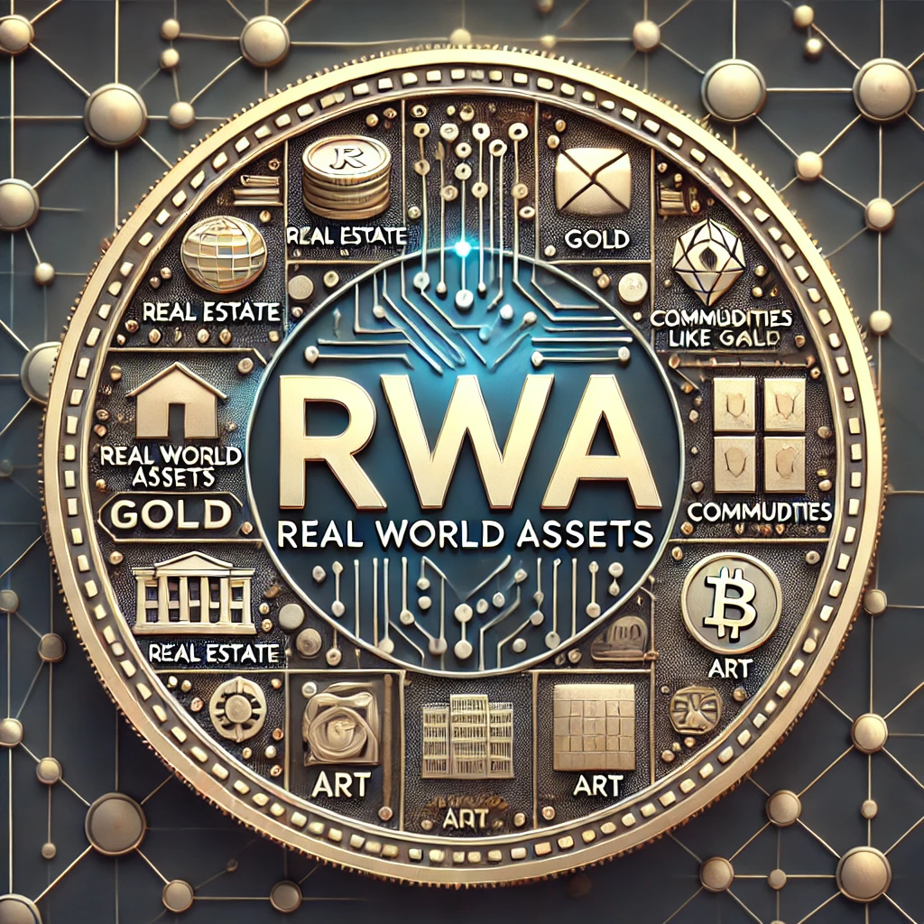 RWA(Real World Asset, 실물자산) 토큰의 이미지로 실물 자산 토큰화의 신뢰성을 상징합니다