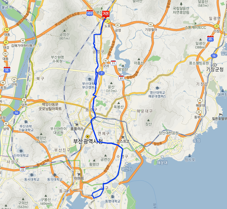  부산 51번버스 노선, 시간표 정보 :: 노포역, 부산외대, 교대역, 광안역, 경성대, 시립박물관