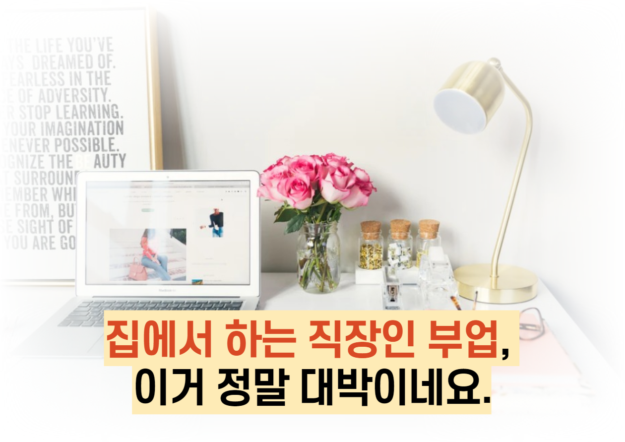  집에서 하는 직장인 부업, 이거 정말 대박이네요.
