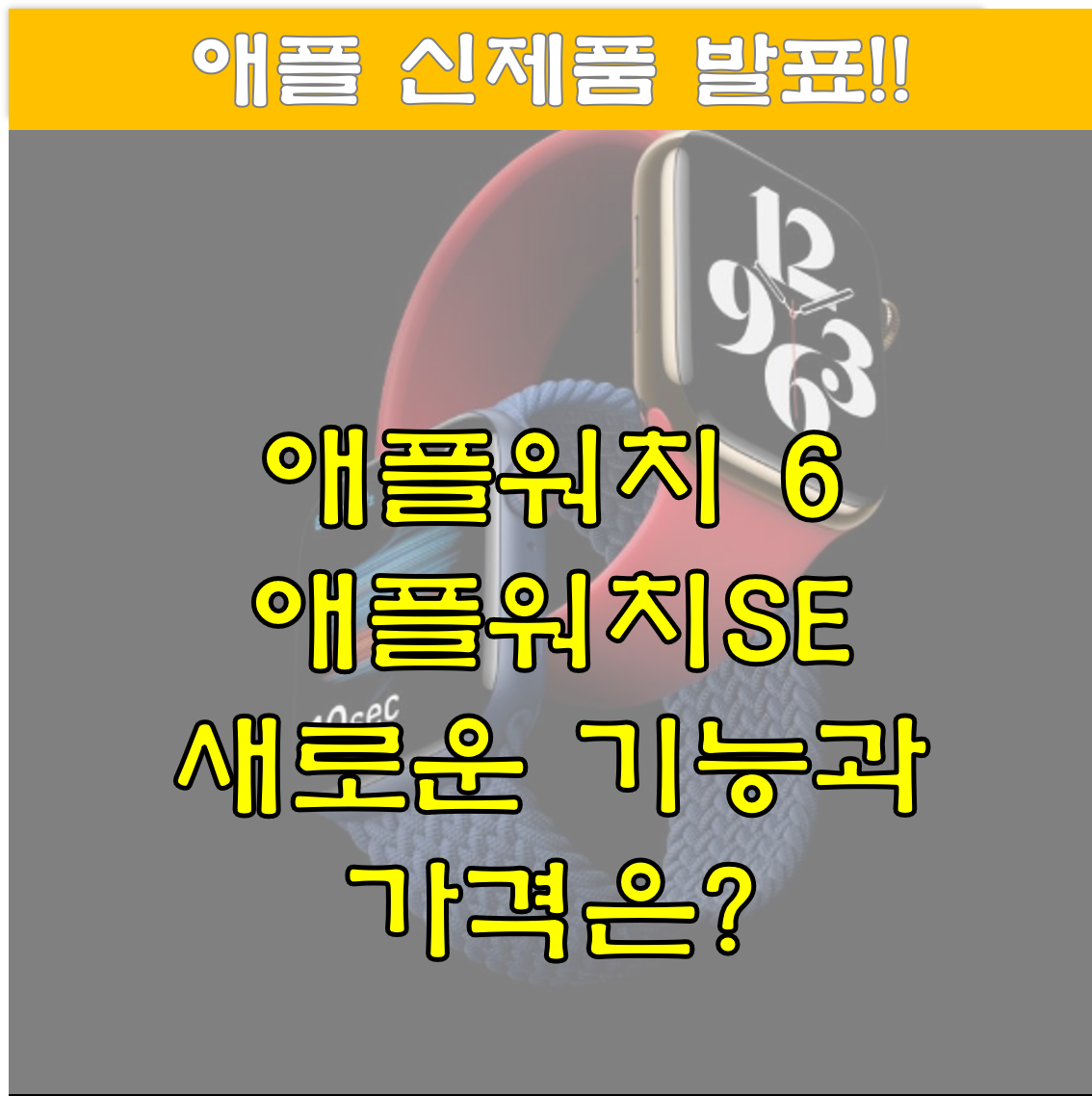  애플신제품발표 애플워치6 보급형 애플워치SE 발표