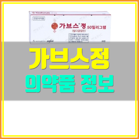 가브스 정 당뇨약 복용법
