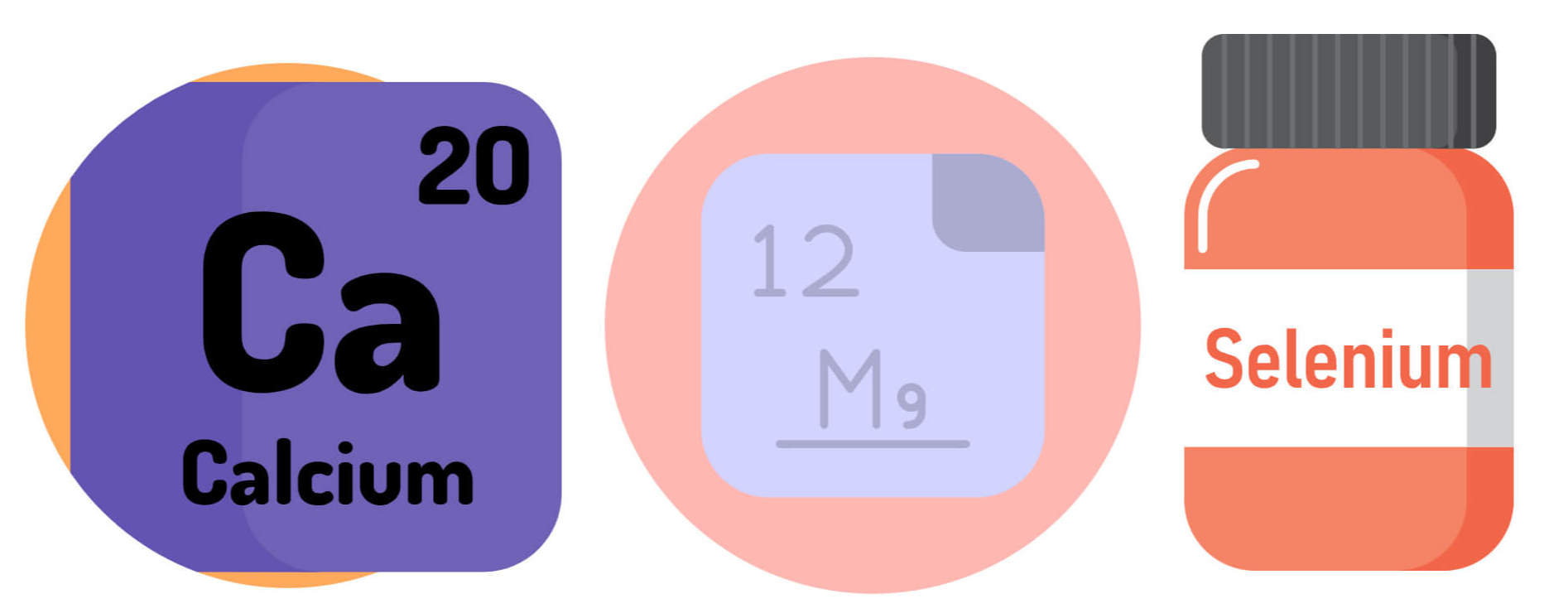 칼슘&#44; 마그네슘&#44; 셀레늄사진