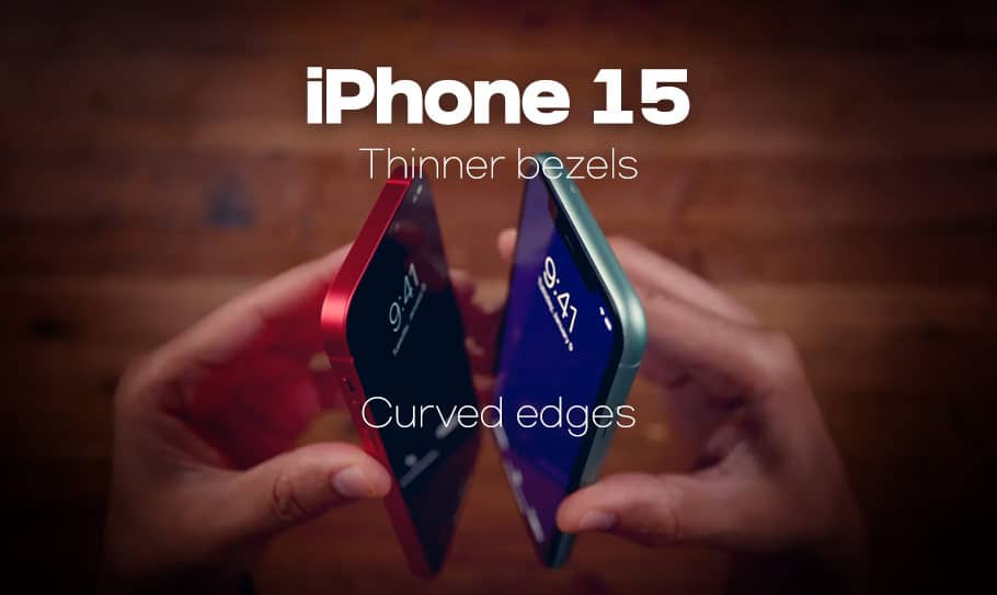 아이폰 15 라인업&#44; 얇아진 베젤과 곡선 마감