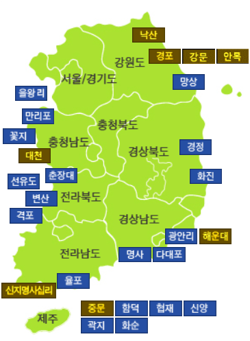 전국해수욕장날씨